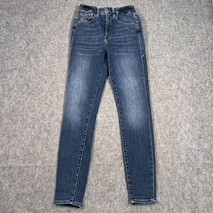 Good‎ American Dark Wash Blue Denim Good Waist Skinny Jeans Women's Size 2/26